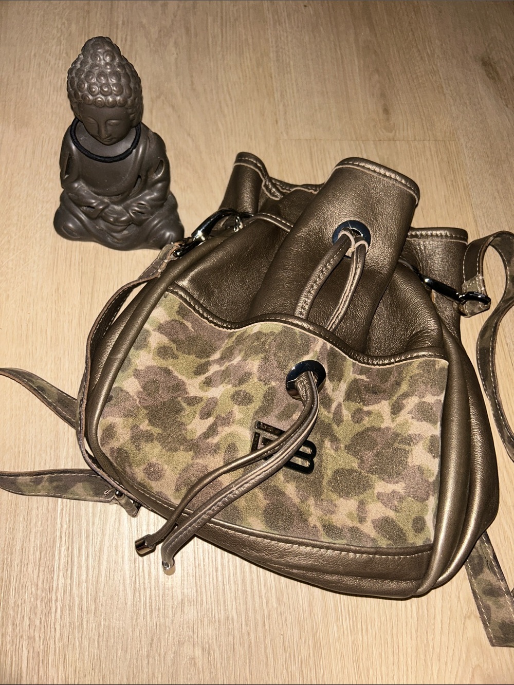 ❤️BSWANKY CONVERTIBLE leather suede olive green bag purse